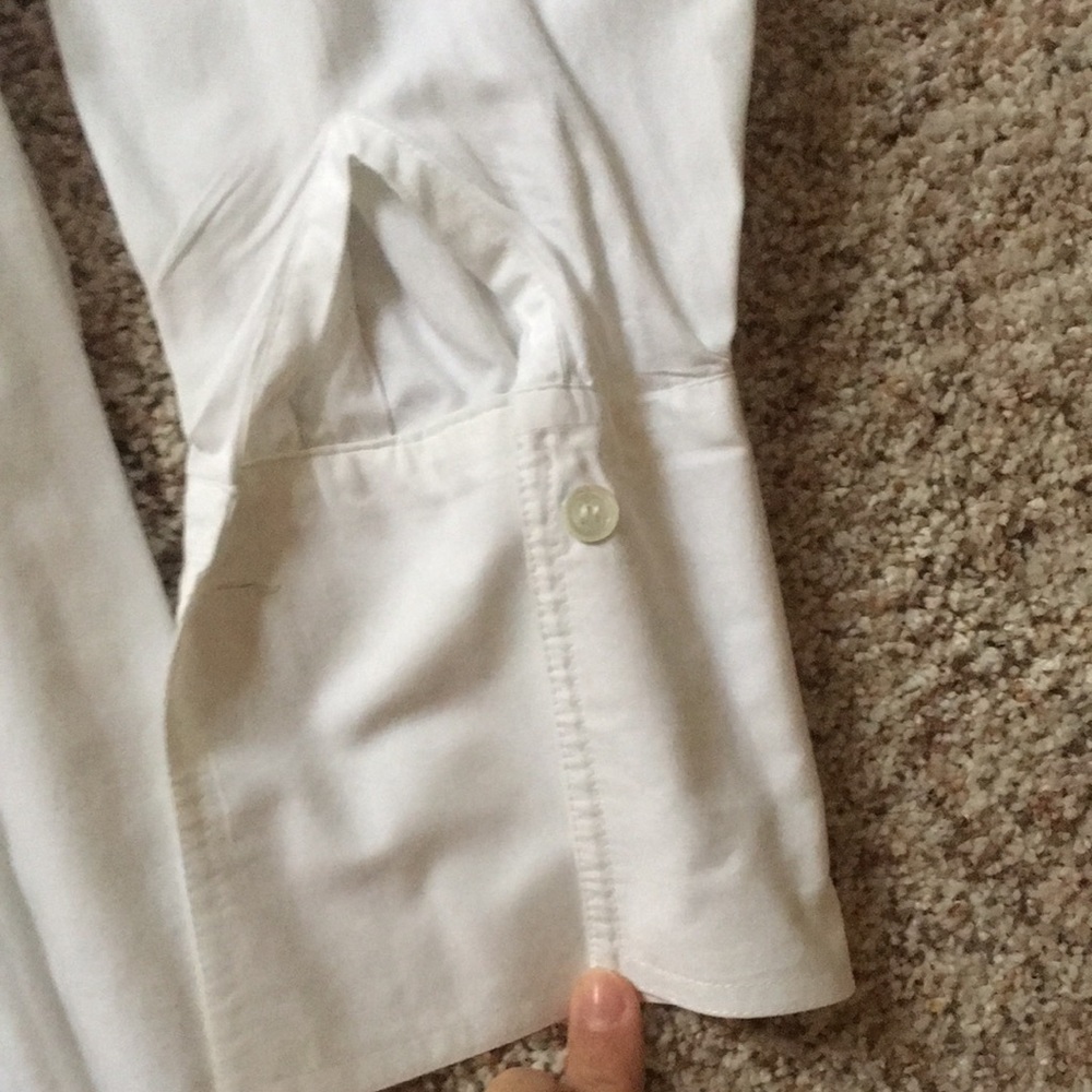 White Tuxedo Button Down With Bib Detailing - image 3